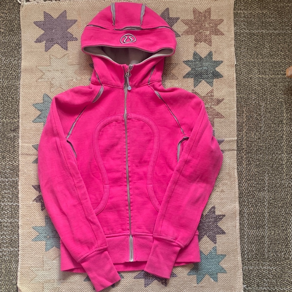 lululemon athletica pink scuba with grey trim (special edition)